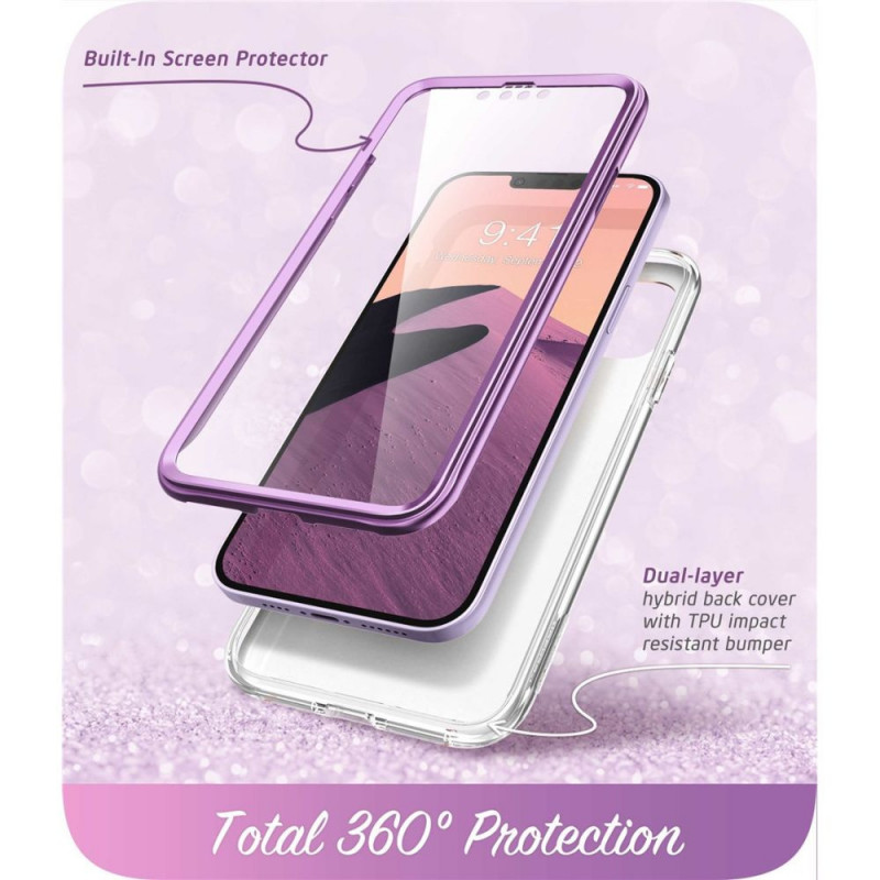 Supcase Cosmo ümbris Apple iPhone 14 Plus / 15 Plus jaoks, Marble Purple