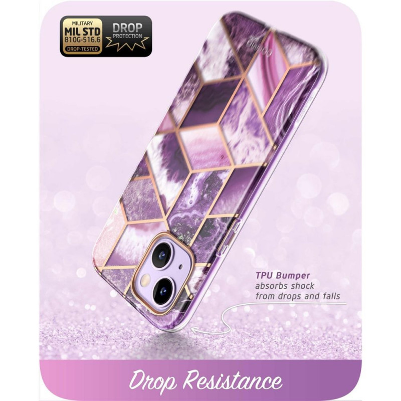 Supcase Cosmo ümbris Apple iPhone 14 Plus / 15 Plus jaoks, Marble Purple