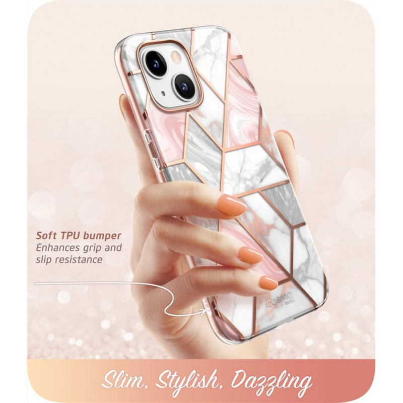 Supcase Cosmo kaitsekate Apple iPhone 14 Plus / 15 Plus, Pink Marble