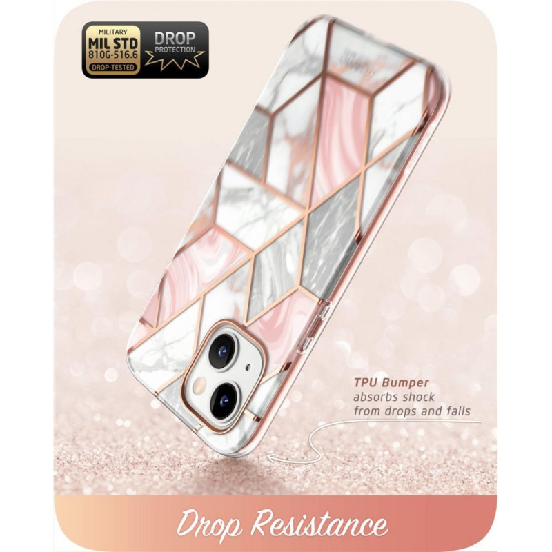 Supcase Cosmo kaitsekate Apple iPhone 14 Plus / 15 Plus, Pink Marble