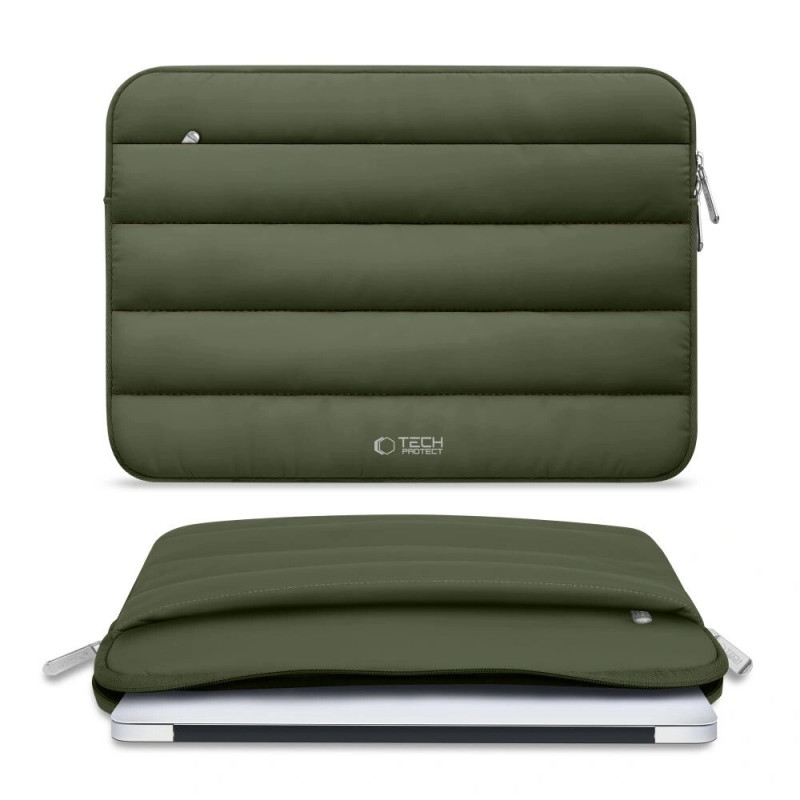 Tech-Protect Fluffy sülearvuti kott 15-16", armee roheline