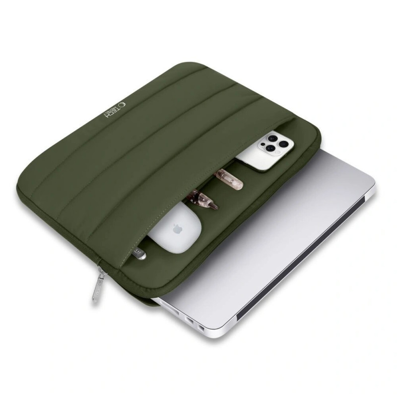 Tech-Protect Fluffy sülearvuti kott 15-16", armee roheline