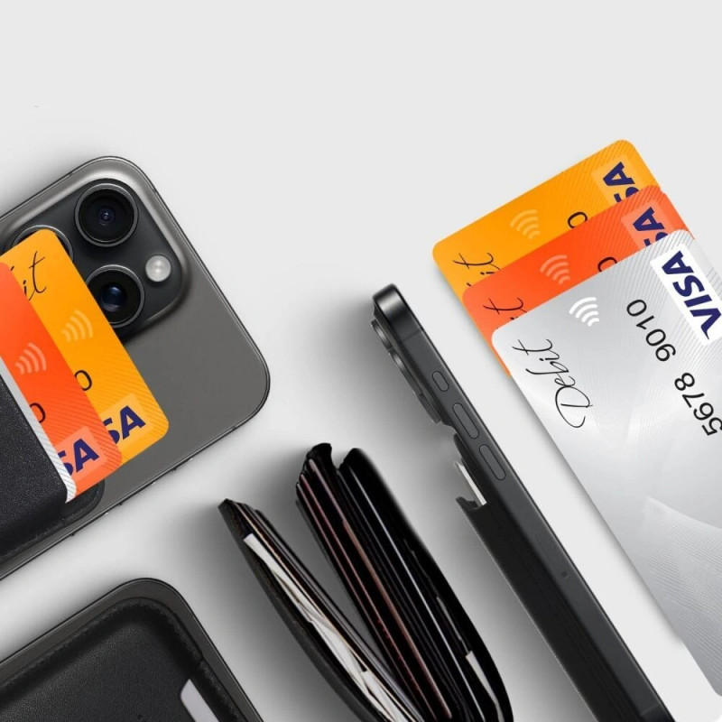 Tech-Protect MagWallet MagSafe universaalne magnetiline kaardi- või dokumendihoidja, must