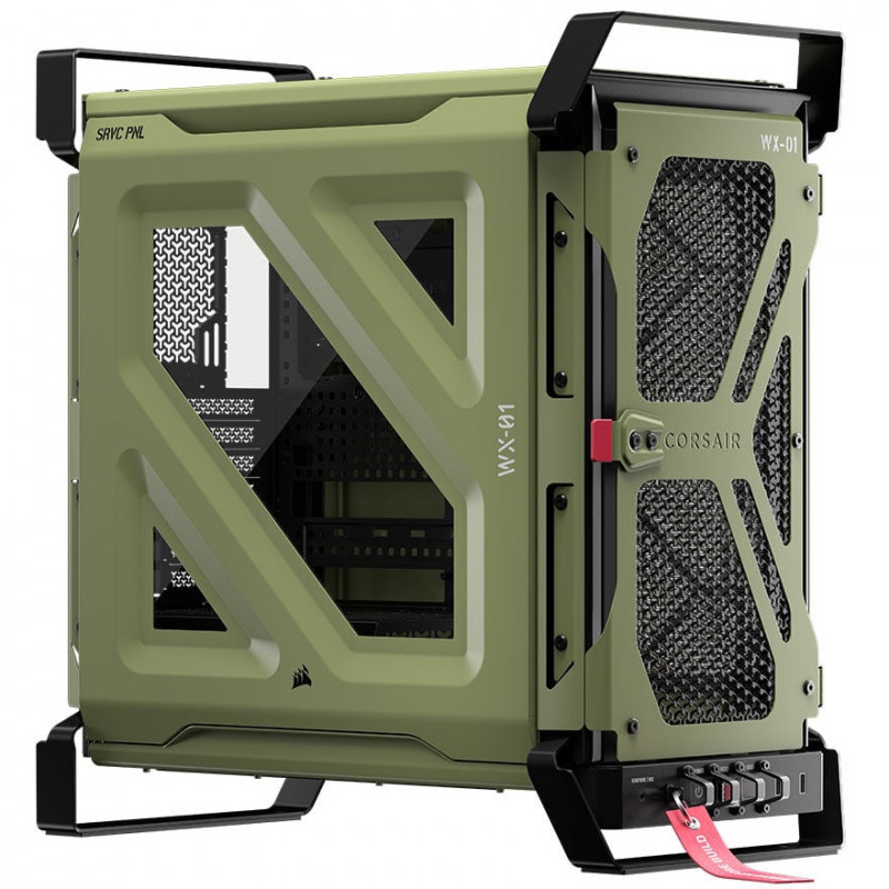 Corsair WARTHOG Performance keskseeria korpus CC-9011350-WW, E-ATX, karastatud klaasist külgpaneel, roheline