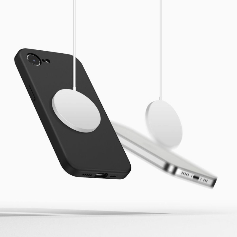 Tech-Protect silikoonist MagSafe ümbris Apple iPhone 16e / 17e jaoks, must