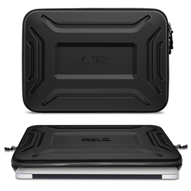 Tech-Protect Kevlar Pro sülearvutikott 15-16", must
