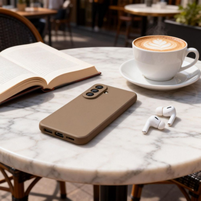 Tech-Protect Icon silikoonkate Samsung Galaxy A27 5G-le, pruun