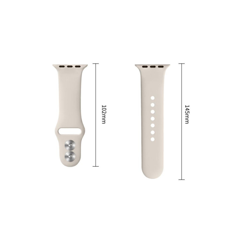 Tech-Protect silikoonist kellarihm Apple Watch 8 / 9 / 10 / 11 / 12 / SE / Ultra jaoks, 44/45/46/49 mm, Starlight