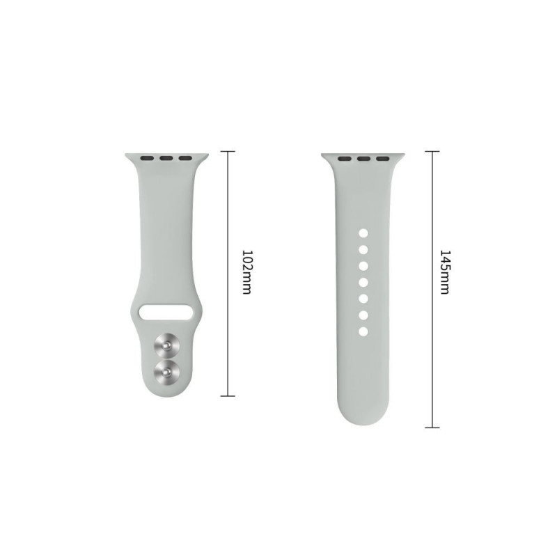 Tech-Protect silikoonist rihm Apple Watch 8 / 9 / 10 / 11 / 12 / SE / Ultra 44/45/46/49 mm jaoks, Lunar Grey
