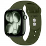 Tech-Protect silikoonist rihm Apple Watch 8 / 9 / 10 / 11 / 12 / SE / Ultra jaoks, 44/45/46/49 mm, oliivroheline