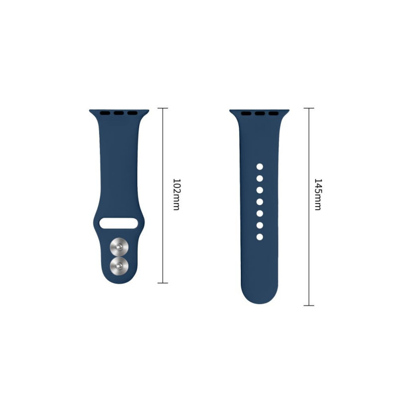 Tech-Protect silikoonist rihm Apple Watch 8 / 9 / 10 / 11 / 12 / SE / Ultra jaoks, 44/45/46/49 mm, Navy Blue