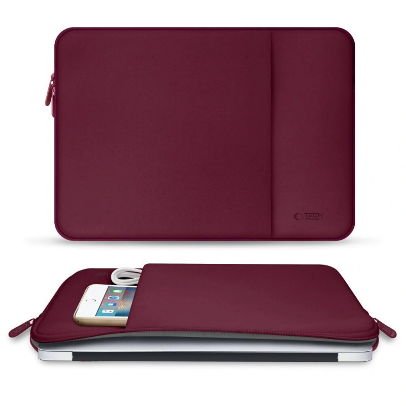 Tech-Protect neopreenist sülearvutikott 14", Burgundy