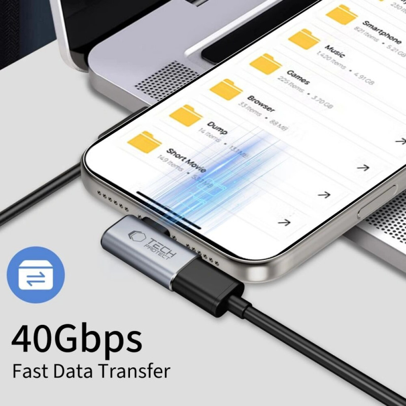 Tech-Protect UltraBoost AA01 nurgaadapter USB-C, hall