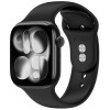 Tech-Protect silikoonist rihm Apple Watch 8 / 9 / 10 / 11 / 12 / SE / Ultra 44/45/46/49 mm jaoks, must