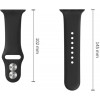 Tech-Protect silikoonist rihm Apple Watch 8 / 9 / 10 / 11 / 12 / SE / Ultra 44/45/46/49 mm jaoks, must