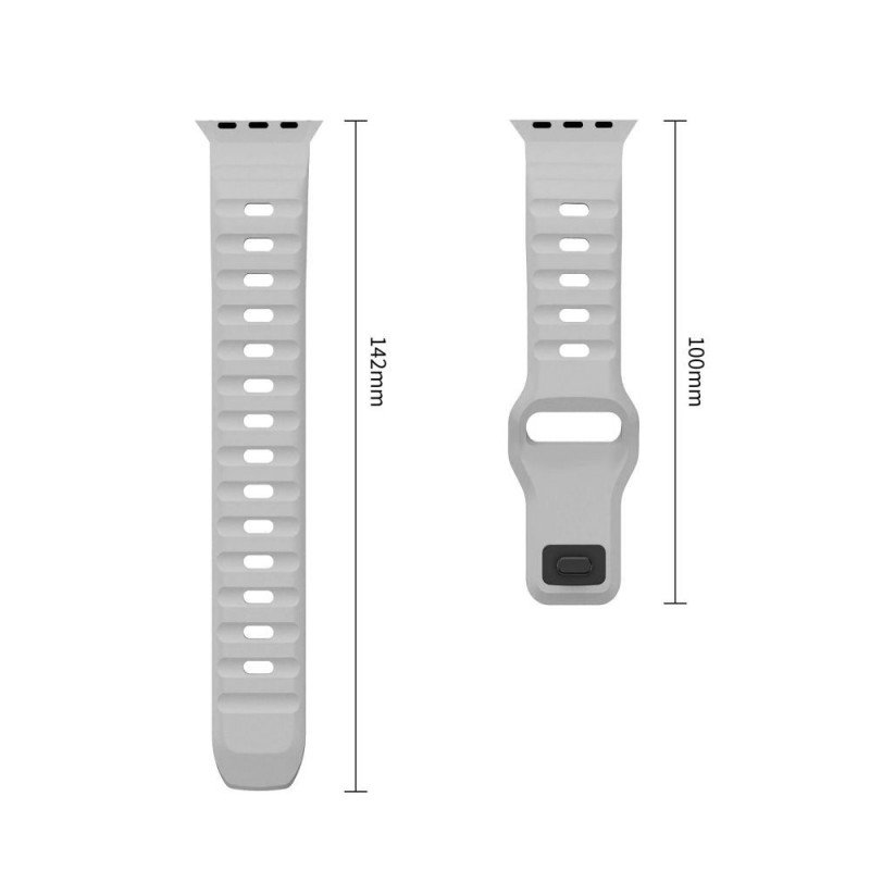 Tech-Protect Silicone Line Apple Watch 8 / 9 / 10 / 11 / 12 / SE / Ultra 44/45/46/49 mm rihm, Lunar Grey