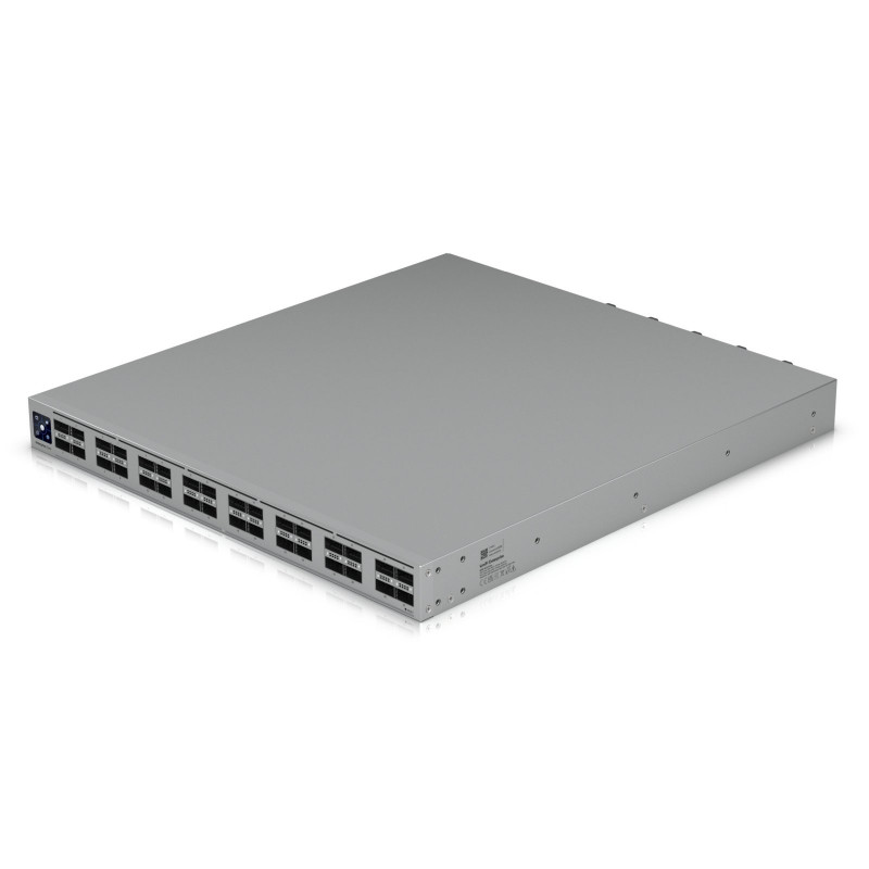 Ubiquiti UniFi Switch 32x QSFP28 100 Gbit, hallatav, 19" rack-kinnitatav, 1,3" puuteekraan