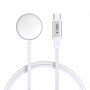 Tech-Protect MC02 UltraBoost magnetlaadija USB-C kaabel 100 cm Apple Watchile, valge