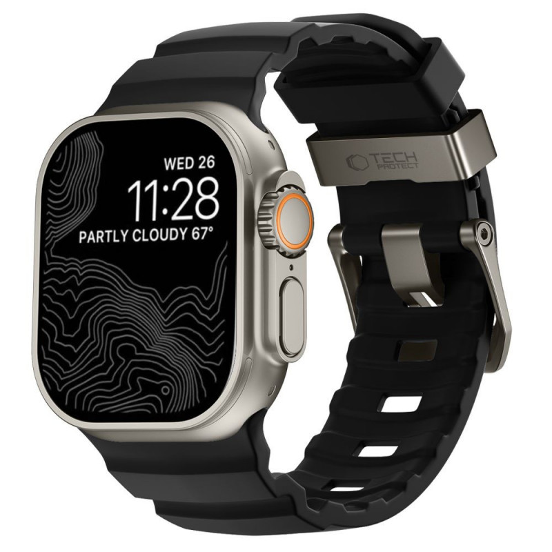 Tech-Protect Motion Apple Watch 8 / 9 / 10 / 11 / 12 / SE / Ultra 44/45/46/49 mm rihm, must