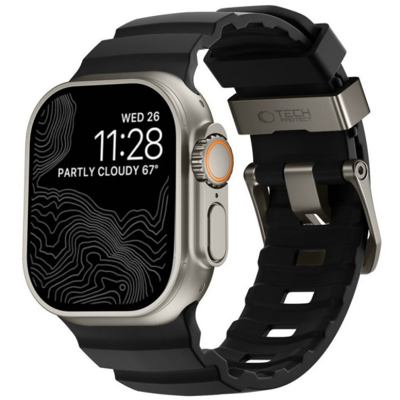 Tech-Protect Motion Apple Watch 8 / 9 / 10 / 11 / 12 / SE / Ultra 44/45/46/49 mm rihm, must