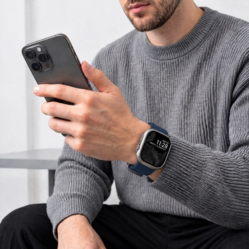 Tech-Protect Motion Apple Watch 8 / 9 / 10 / 11 / 12 / SE / Ultra 44/45/46/49 mm rihm, Nautical Blue