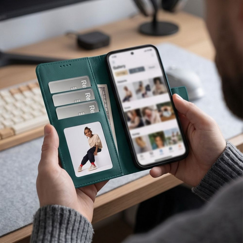 Tech-Protect Wallet Xiaomi Redmi Note 17 Pro 5G ümbris, roheline