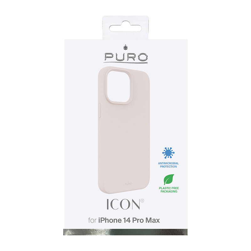 Puro ICON Antimicrobial Cover Apple iPhone 14 Pro Max jaoks, Pink Sand