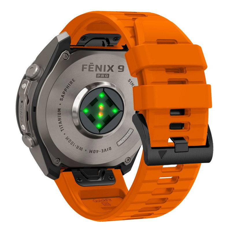 Tech-Protect Silicone Garmin Fenix 5 / 6 / 6 Pro / 7 / 8 / 8 Pro / E / 9 / 9 Pro 51 mm rihm, Signal Orange