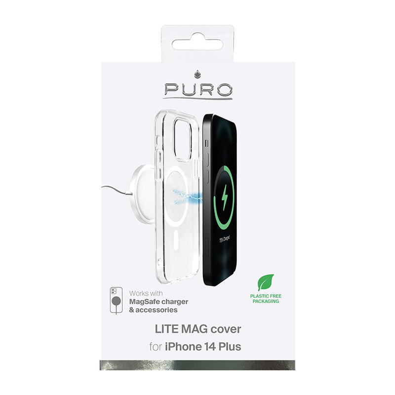 Puro Litemag MagSafe ümbris Apple iPhone 14 Plus / 15 Plus, läbipaistev
