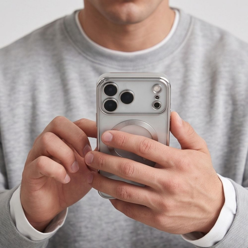 Tech-Protect Magflex MagSafe ümbris Apple iPhone 17 Pro / 18 Pro, läikiv hõbedane