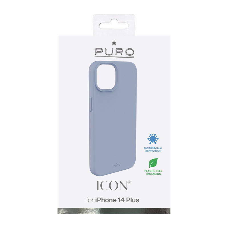 Puro ICON Antimicrobial Cover Apple iPhone 14 Plus / 15 Plus jaoks, Sierra Blue