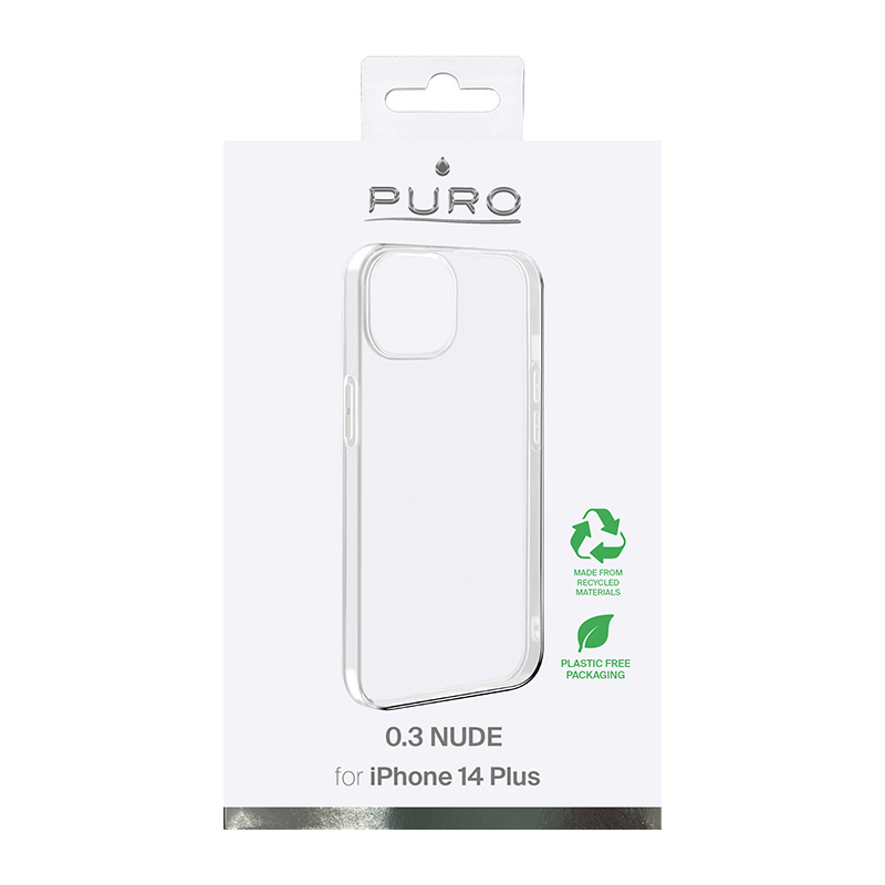 Puro 0.3 Nude ümbris Apple iPhone 14 Plus / 15 Plus, läbipaistev