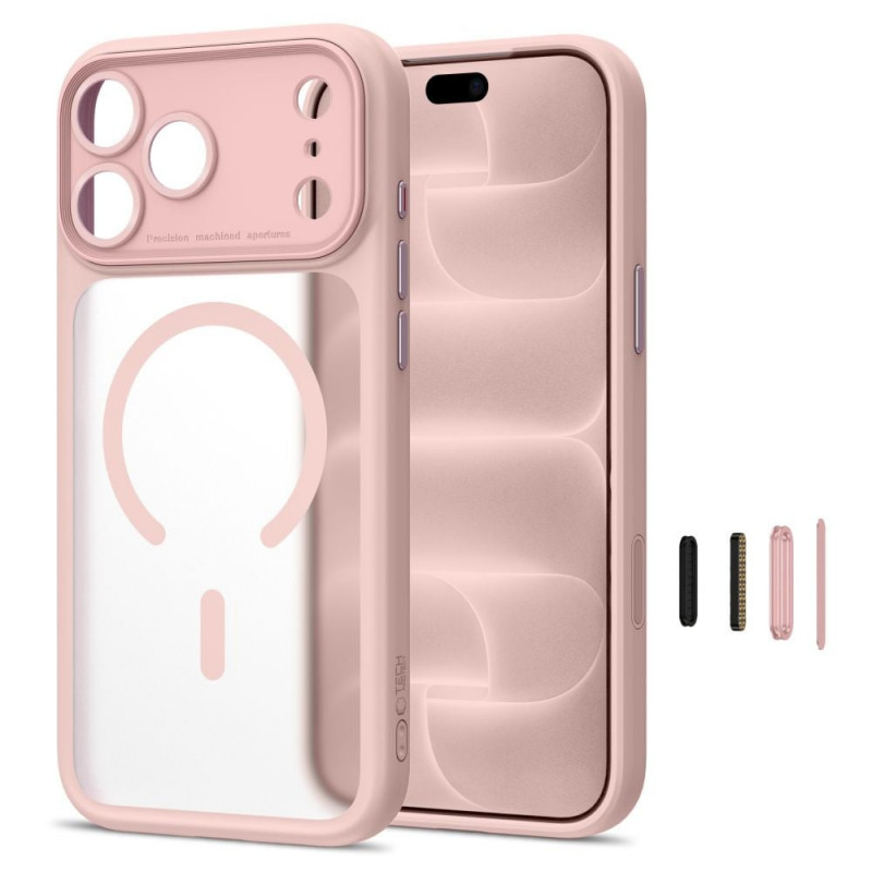 Tech-Protect MagPeak MagSafe CC Apple iPhone 17 Pro / 18 Pro ümbris THP6114, mati roosa