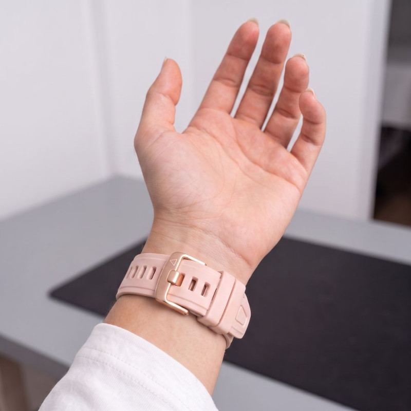 Tech-Protect silikoonist kellarihm Garmin Fenix 5s / 5s Plus / 6s / 6s Pro / 7s / 8 / 9 / 9 Pro 43 mm jaoks, Powder Pink