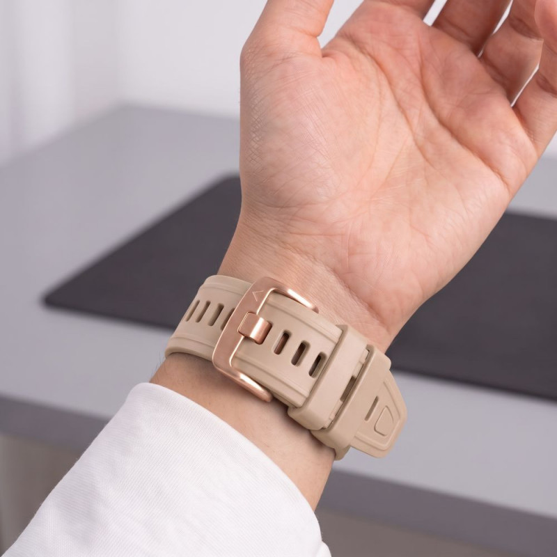 Tech-Protect silikoonist kellarihm Garmin Fenix 5s / 5s Plus / 6s / 6s Pro / 7s / 8 / 9 / 9 Pro 43 mm, pähkel
