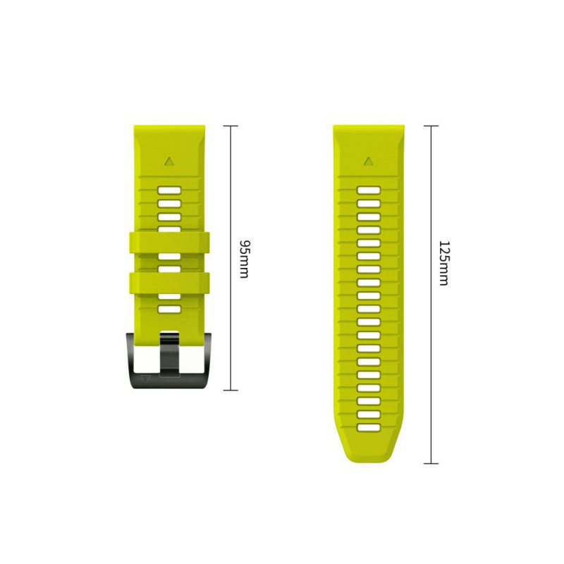 Tech-Protect silikoonist kellarihm Garmin Fenix 5 / 6 / 6 Pro / 7 / 8 / 8 Pro / E / 9 / 9 Pro 47 mm jaoks, Volt Lime