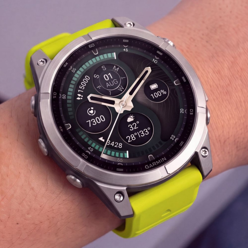 Tech-Protect silikoonist kellarihm Garmin Fenix 5 / 6 / 6 Pro / 7 / 8 / 8 Pro / E / 9 / 9 Pro 47 mm jaoks, Volt Lime