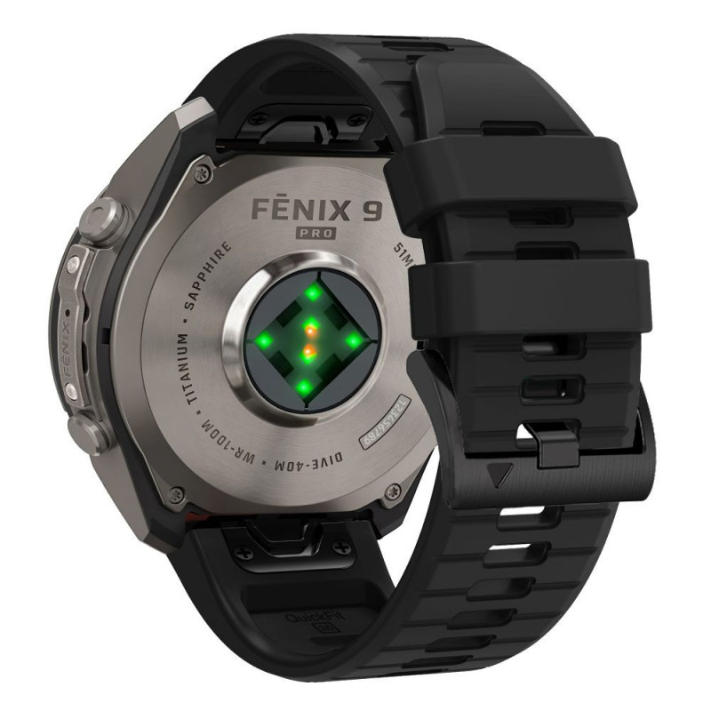 Tech-Protect silikoonist kellarihm Garmin Fenix 5 / 6 / 6 Pro / 7 / 8 / 8 Pro / E / 9 / 9 Pro 47 mm jaoks, Obsidian Black