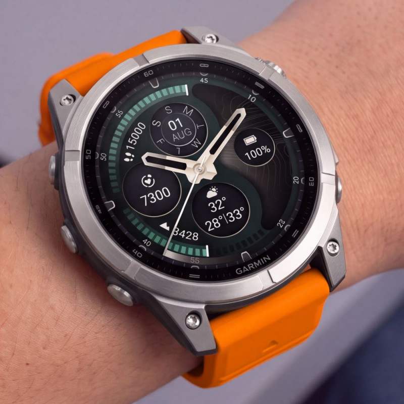 Tech-Protect silikoonist kellarihm Garmin Fenix 5 / 6 / 6 Pro / 7 / 8 / 8 Pro / E / 9 / 9 Pro 47 mm jaoks, Signal Orange