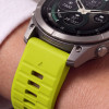 Tech-Protect silikoonist kellarihm Garmin Fenix 5 / 6 / 6 Pro / 7 / 8 / 8 Pro / E / 9 / 9 Pro 51 mm jaoks, Volt Lime