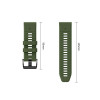 Tech-Protect silikoonist kellarihm Garmin Fenix 5 / 6 / 6 Pro / 7 / 8 / 8 Pro / E / 9 / 9 Pro 51 mm jaoks, Military Green