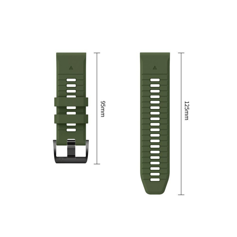 Tech-Protect silikoonist kellarihm Garmin Fenix 5 / 6 / 6 Pro / 7 / 8 / 8 Pro / E / 9 / 9 Pro 51 mm jaoks, Military Green