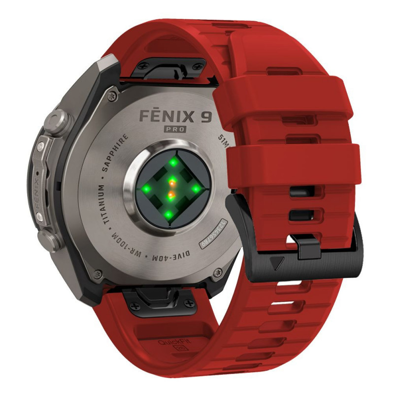 Tech-Protect silikoonist kellarihm Garmin Fenix 5 / 6 / 6 Pro / 7 / 8 / 8 Pro / E / 9 / 9 Pro 51 mm jaoks, Crimson Red