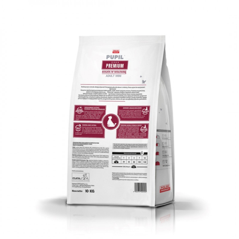 PUPIL Premium Mini veiserikas kuiv koeratoit, 10 kg