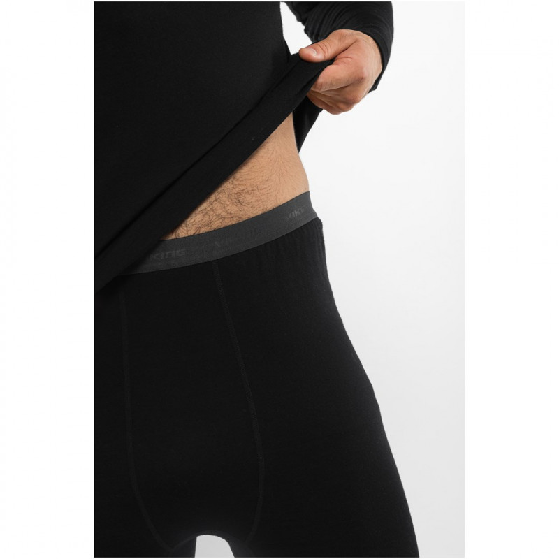 Viking Meriboo Man Set meeste meriinost aluskihtide komplekt, must, M