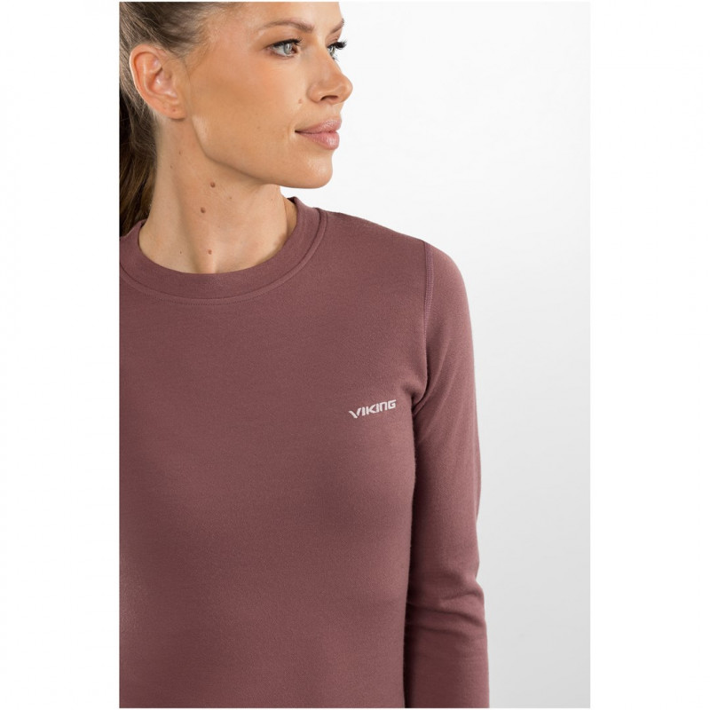 Viking Meriboo Lady Set Merino naiste aluspesukomplekt, roosa, M