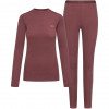 Viking Meriboo Lady Set Merino naiste aluspesukomplekt, roosa, M