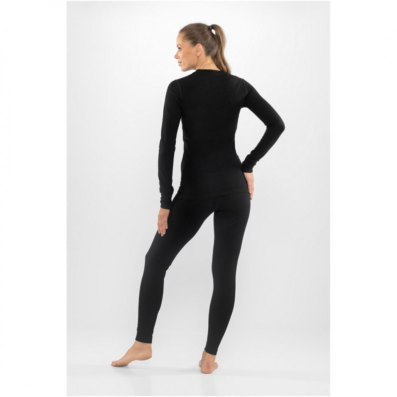 Viking Meriboo Lady Set Merino naiste aluspesukomplekt, must, S