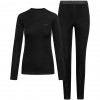 Viking Meriboo Lady Set Merino naiste aluspesukomplekt, must, S
