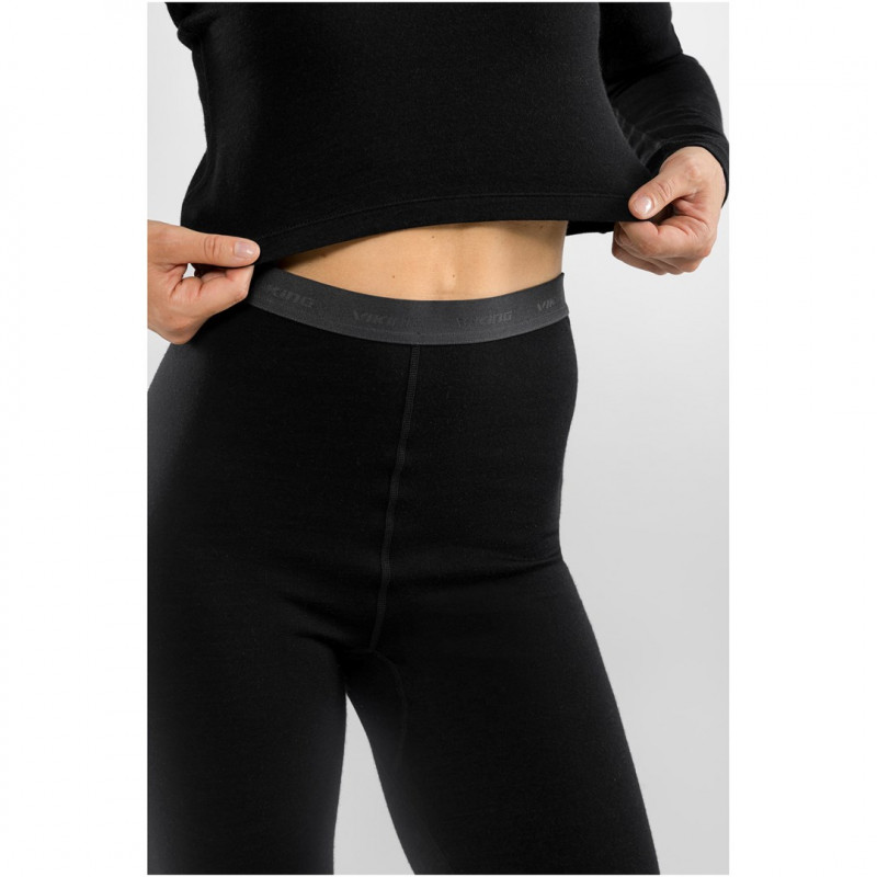 Viking Meriboo Lady Set Merino naiste aluspesukomplekt, must, M